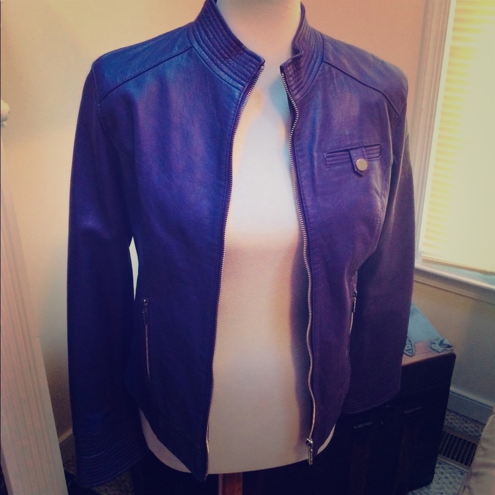 Arden B brand  Purple Lamb leather jacket 🧥